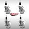 Service Caster 4'' SS Nylon Swivel 1-3/8'' Expanding Stem Caster Set with Brake, 4PK SCC-SSEX20S414-NYS-TLB-138-4 - alternate 2